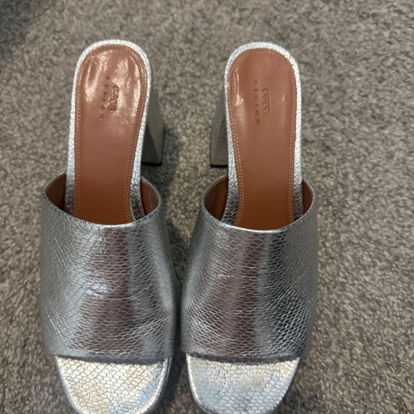 ASOS design silver chunky mule - Picture 2 of 3
